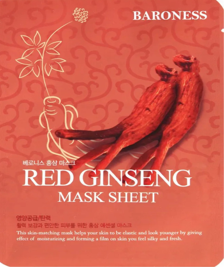 Pleťová maska s extraktem červeného ženšenu 21g Baroness