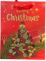 náhled Dárková taška červená 23x18cm Merry Christmas