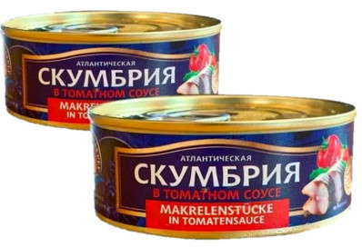 Стейки из атлантической скумбрии в томатном соусе 240г