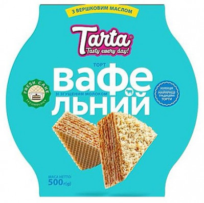 Торт вафельный со сгущенкой 500г Tarta