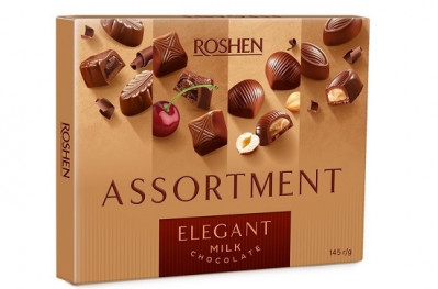 Коробка конфет Ассорти Элегант молочный шоколад 145г Roshen