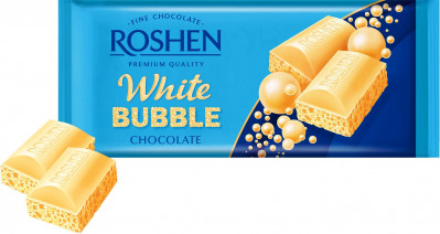 Bublinková bílá čokoláda Roshen 80g