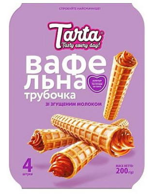 Vaflové trubičky s kondenzovaným mlékom 200g Tarta