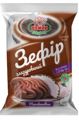 Zefír vanilkovo-jahodový v čokoláde. 225g Rómny